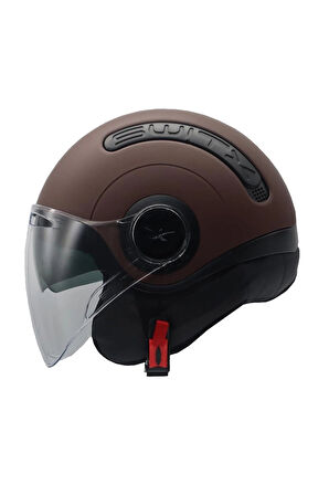 Kask Nexx Sx.10 Mat Kahverengi Çenesiz Güneş Gözlüklü