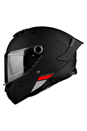 Kask Mt Thunder 4 Sv Solıd A1 Matt Black Şeffaf Vizör