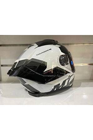 Kask Mt Thunder 4 Sv Exeo Parlak Inci Titanyum/siyah