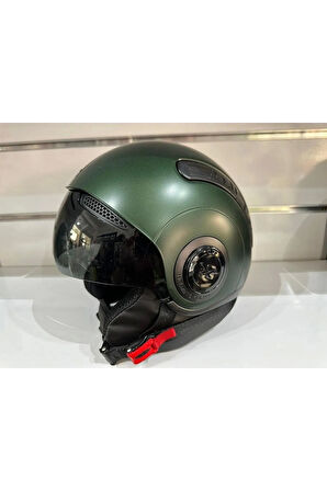 KASK NEXX SX.10 MAT YEŞİL ÇENESİZ GÜNEŞ GÖZLÜKLÜ
