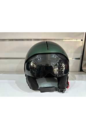 KASK NEXX SX.10 MAT YEŞİL ÇENESİZ GÜNEŞ GÖZLÜKLÜ