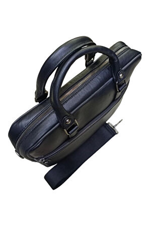 Hakiki Deri Erkek Laptop ve Evrak Çantası 13 inç