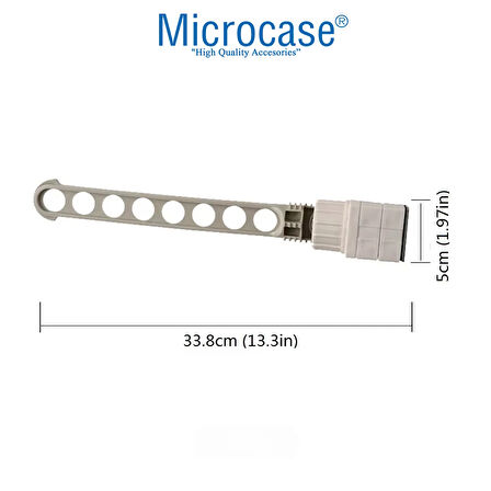 Microcase 8 Delikli Plastik Kurutmalık Çamaşır Askılığı - GRİ AL5345