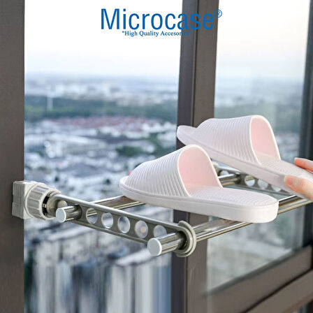 Microcase 8 Delikli Plastik Kurutmalık Çamaşır Askılığı - GRİ AL5345