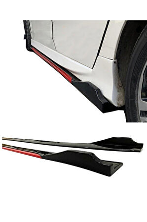 Daewoo Racer Flaplı Kırmızı Yan Marşpiyel Eki Piano Black