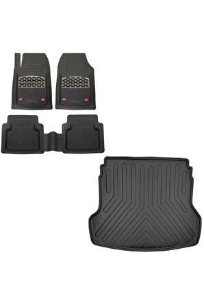  Ford Fiesta 2009-2017 3D Bagaj Havuzu ve Krom Karbon Paspas