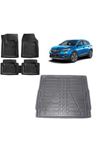 Opel Grandland 2023 Model Üst Kademe 3d Bagaj Havuzu ve 4D Luxury Havuzlu Paspas