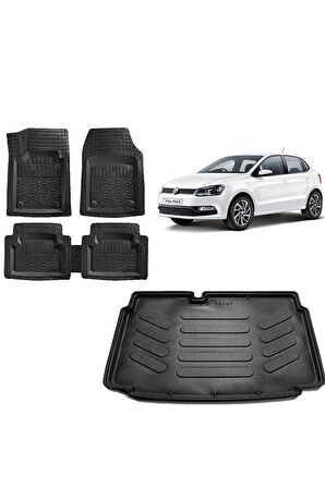 Volkswagen Polo 2014 Uyumlu Model Alt Kademe 3d Bagaj Havuzu ve 4D Luxury Havuzlu Paspas