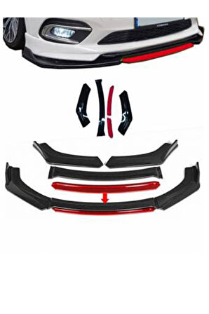 Hyundai Accent Era 2006-2011 4 Parça Kırmızı Dilli Ön Ek Piano Black Lip