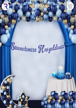 Özel Seri Gün Konsept Dekorasyon SÜNNETİMİZE HOŞGELDİNİZ KALİGRAFİ BANNER