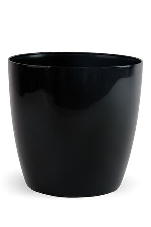Yapay Çiçek Sitesi Yakut Plastik Saksı 10 cm Siyah