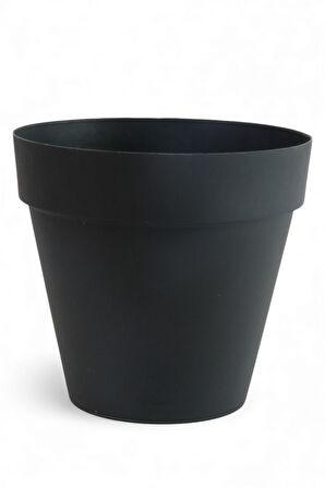 Yapay Çiçek Sitesi Yalı Plastik Saksı 15 cm Antrasit