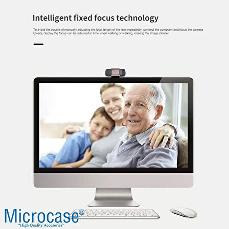 Microcase 1080P 360 Dönerli Mandal Kıskaçlı Full Hd Webcam Kamera ZR806 - SİYAH AL5151