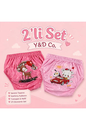 Y&d Co. Tuvalet Alıştırma Külodu Kız Çocuk 2'li Set (3 Yaş)