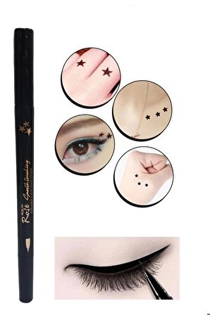 Çift Taraflı Yıldız Desenli Suya Dayanıklı Kalem Eyeliner