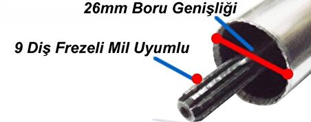 TIRPAN UCU ÇAPA APARATI - TÜM MODELLERE UYGUN - 26 MM 9 DİŞ