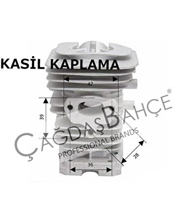 HUSQVARNA 136 / 137 TESTERE NİKASİL SİLİNDİR PİSTON SETİ 38 mm