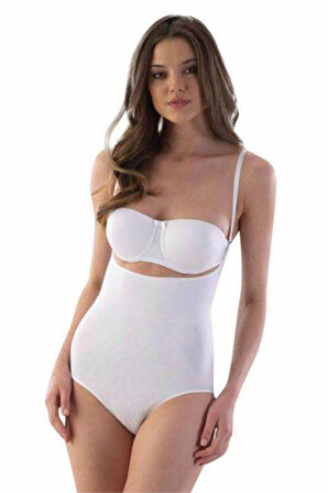 Kadın Beyaz Dikişsiz Göğsü Açık Korse 2073