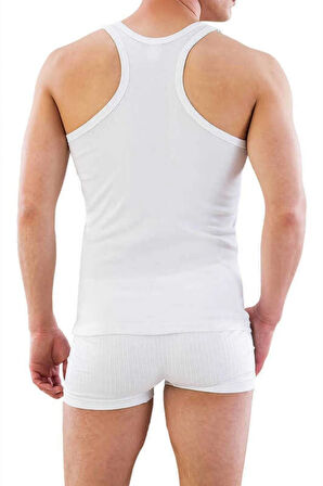 Erkek Beyaz Fit Kalıp Sporcu Atlet 12320