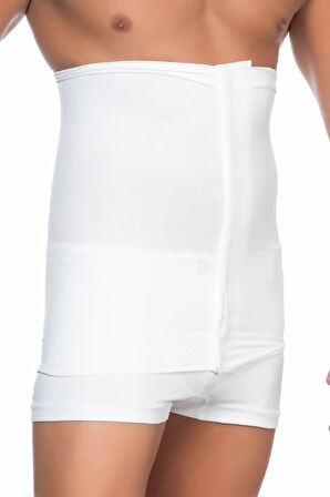 Beyaz Dikişsiz Agraflı Erkek Bel Korse E 1004