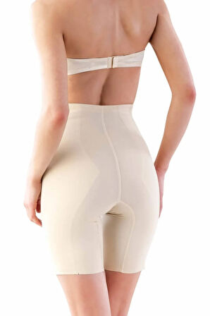 Kadın Ten Uzun Paçalı Çift Kat Lazer Korse 2814