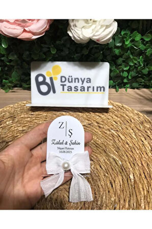 UV Baskı Pleksi Magnet Söz, Nişan, Nikah, Düğün, Kına 10 Adet