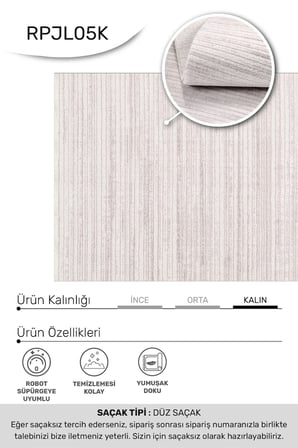 YoudayHomeCollection JALURA-Krem - Salon,Oturma Odası, Koridor Halısı-Robot Süpürgeye Uyumlu-Kolay Temizlenebilir - 120X250
