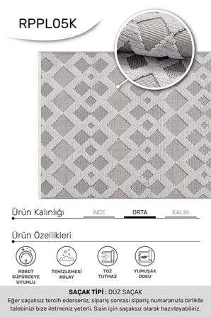 YoudayHomeCollection MASAL-Bej/Gri - Oturma Odası, Koridor, Yatak Odası Halısı- Robot Süpürgeye Uyumlu-Kolay Temizlenebilir - 160X200