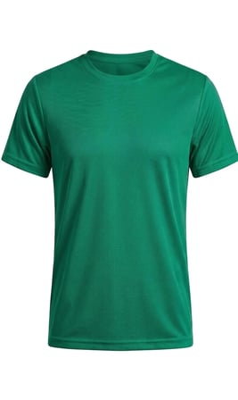 Kadın Fitness Pilates Koşu Antrenman Yağmurdesen Polyester Kumaş Reglan Kol Tişört - Yeşil