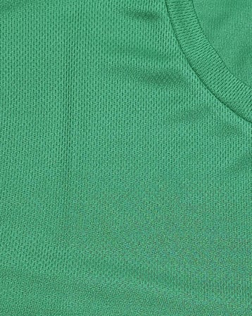 Kadın Fitness Pilates Koşu Antrenman Yağmurdesen Polyester Kumaş Reglan Kol Tişört - Yeşil