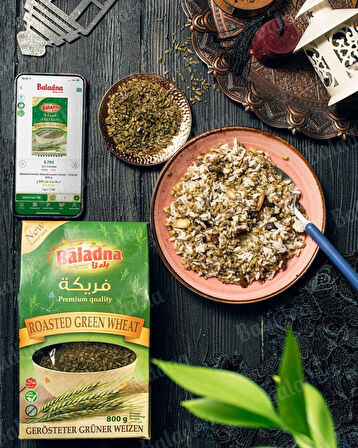  800gr Freekeh Kavrulmuş Yeşil Buğday Lezzetli Tüm Yemlere Uygun doğal ve besleyici 