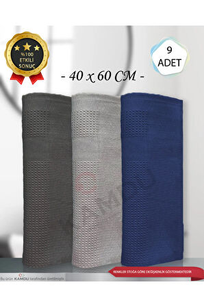 9 Adet BÜYÜK BOY 40x60 Sihirli Mikrofiber Temizlik Bezi, İz Yapmaz Bez, Cam Bezi, Ayna Bezi