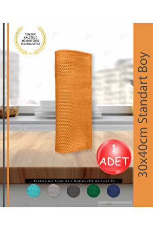 1'li 30x40 cm Sihirli Mikrofiber Bez, Cam Silme Bezi, Dekoratif Temizlik Bezi, Tam Boy Cam Bezi