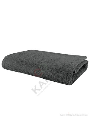 1 Adet 50x90cm Gri Mikrofiber Saç Havlusu, Spor ve Berber Havlusu, Duş Havlusu