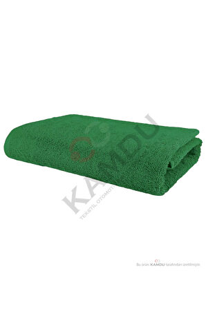 2 Adet 50x90cm Yeşil Pamuklu Saç Havlusu, Spor ve Berber Havlusu, Duş Havlusu