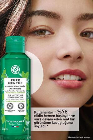 YVES ROCHER Karma Ve Yağlı Ciltler Için Pure Menthe Gözenek Sıkılaştırıcı Glikolik Asit-prebiyotik Pudralı Tonik