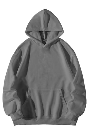 Unisex Antrasit Oversize Hoodie - Yeat UP 2 Alive Baskılı 3 İplik Şardonlu Streetwear Sweatshirt