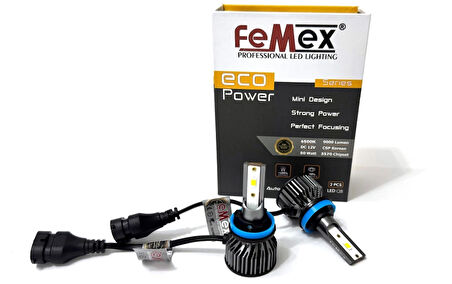 Femex Yeni Eco Power H11 Şimşek Etkili Led Xenon 50W 9.000 Lumen