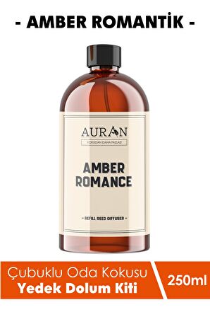 Amber Romantik Yedek Çubuklu Oda Ve Ortam Kokusu Esansı Yedek Dolum Şişe Amber Romantic 250ml