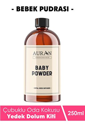 Bebek Pudrası Yedek Çubuklu Oda Ve Ortam Kokusu Esansı Yedek Dolum Şişe Baby Powder 250ml