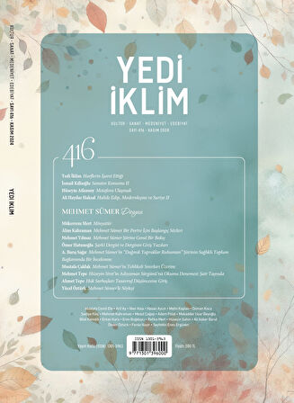 Yedi İklim Dergi 416.Sayı Kasım 2024