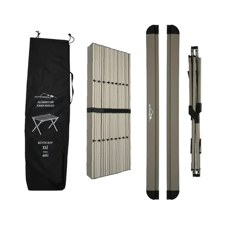 Yek Outdoor Campout Alüminyum XXL Büyük Masa + 4 Campout Mogan Sandalye Set