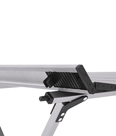 Yek Outdoor Portatif Alüminyum Kamp Masası Gri 60x82x48cm