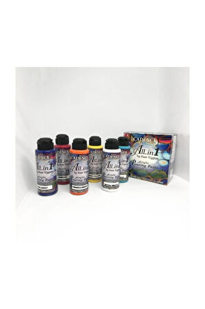 Hazır Akrilik Pouring Efekt 6*120 Ml Boya Seti - Çok Renkli - 1200