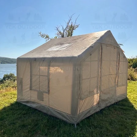 Yek Outdoor 6-8 Kişilik 4 Mevsim Soba/Vebasto Çıkışlı 420D Oxford Şişme Kamp Çadırı – Pompalı, 300x240x215 cm