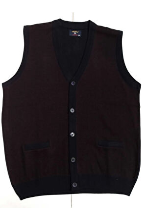 Çelik Örme Yün Akrilik Özel Üretim Düğmeli Yelek