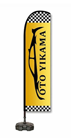 AYYILDIZ BAYRAKÇILIK OTO YIKAMA YELKEN BAYRAK 75*300 (SET)