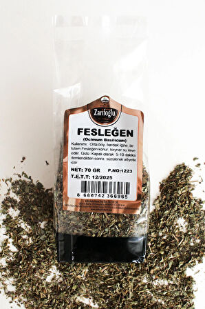 Fesleğen Yaprağı Otu Bitkisi Şifalı Bitkiler 70 gr