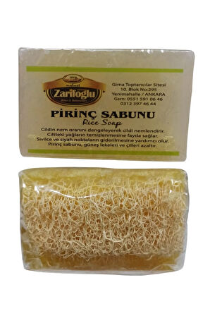 Pirinç Sabun 1 Adet Doğal Kabak Lifli Katı Sabun