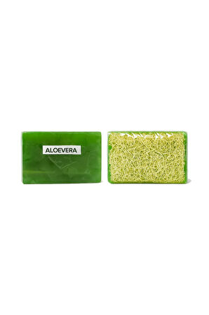 Aloe Vera Sabun 1 Adet Doğal Kabak Lifi Olan Katı Sabunu